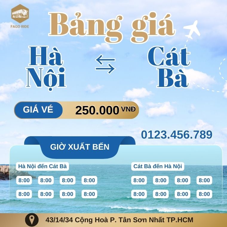 Đặt xe Hà Nội ⇆ Cát Bà