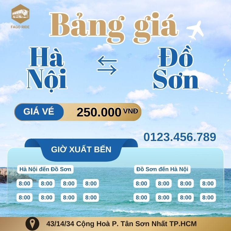 Đặt xe Hà Nội ⇆ Đồ Sơn 